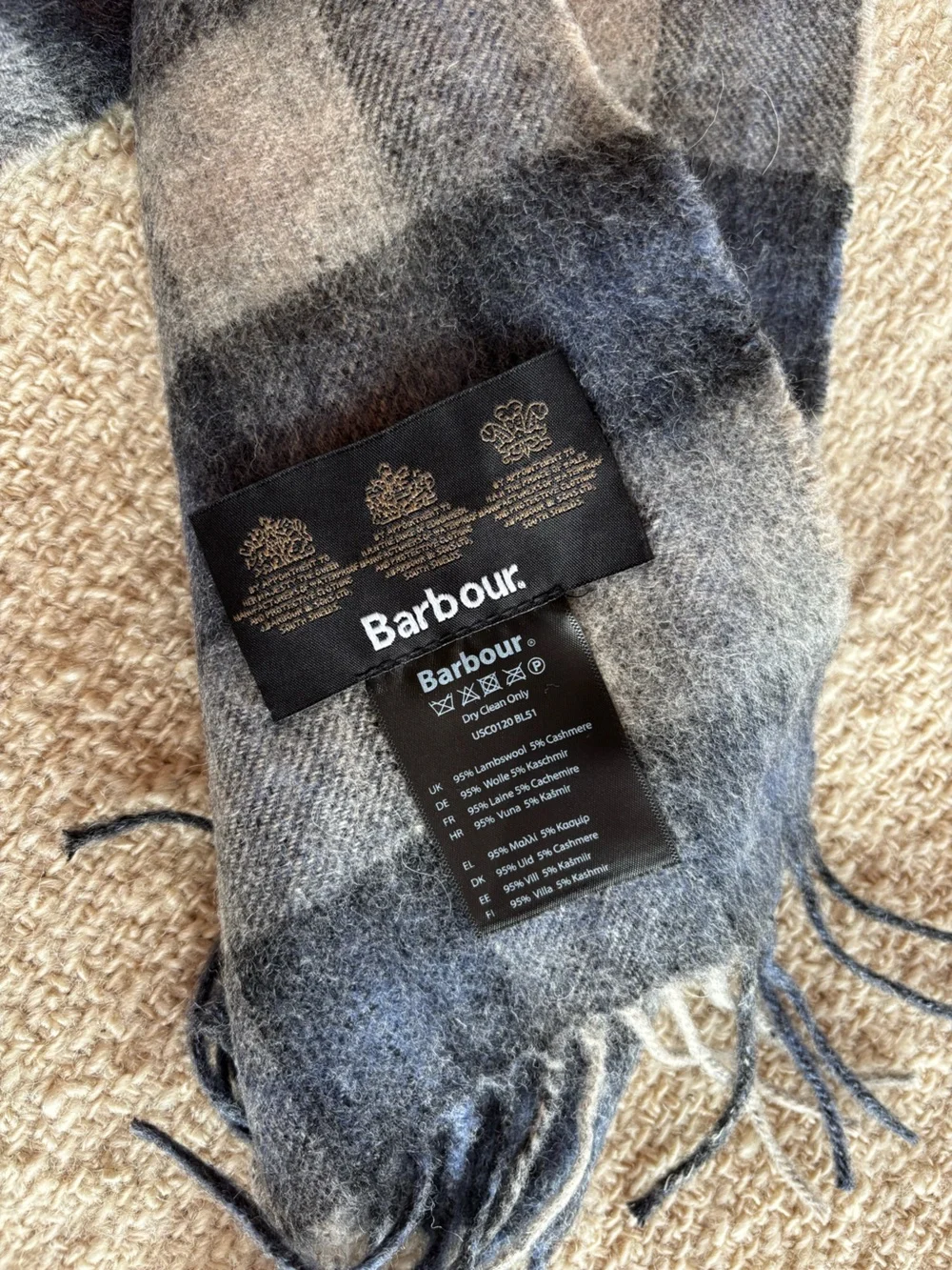 Barbour Lambswool and Cashmere Scarf